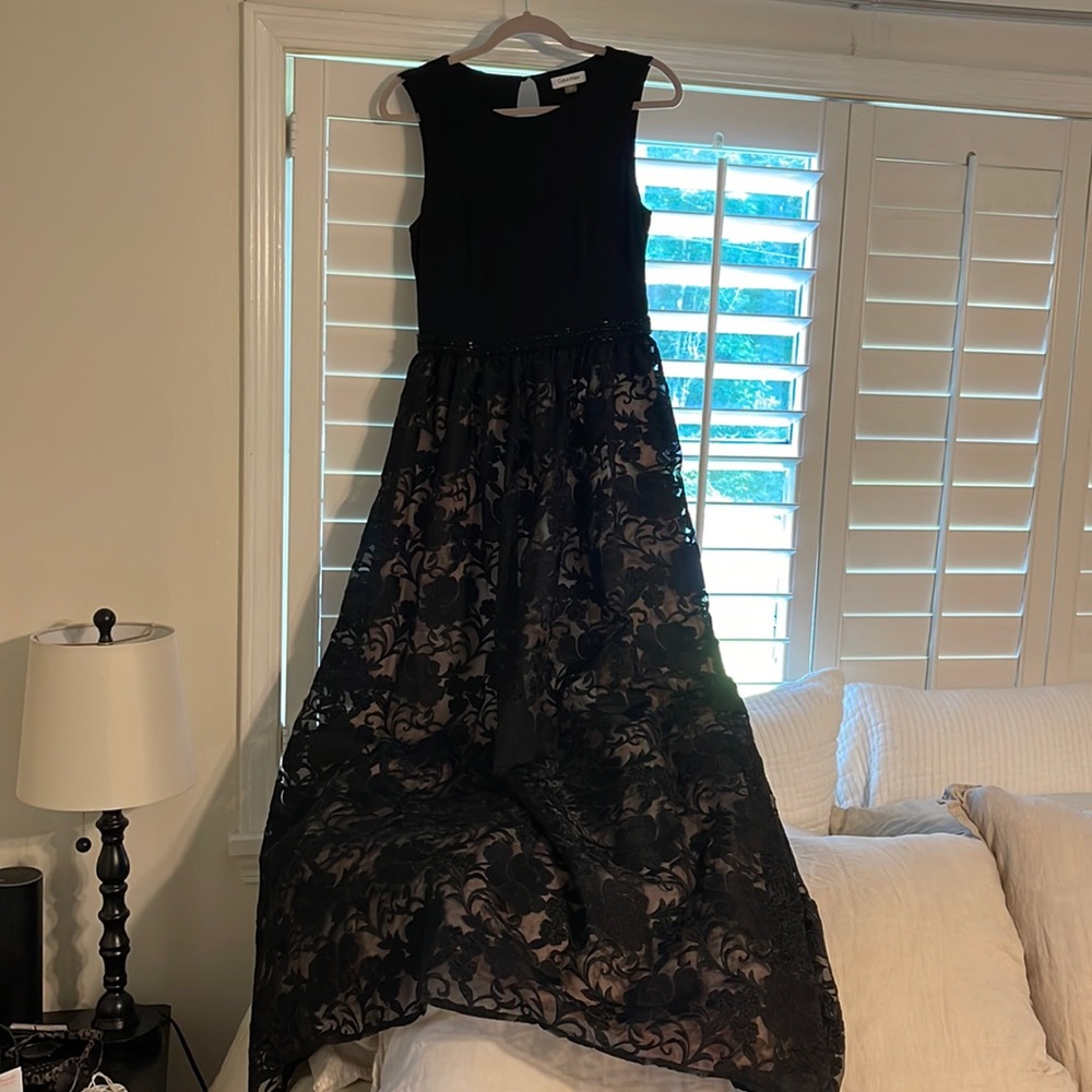Stunning Calvin Klein black gown.